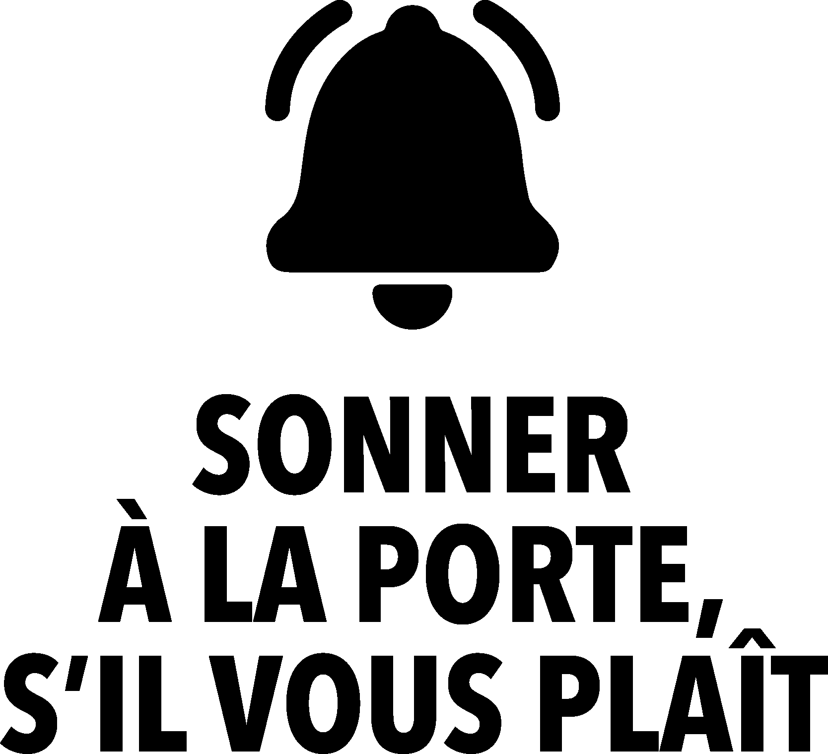Autocollant sonner à la porte - TenStickers