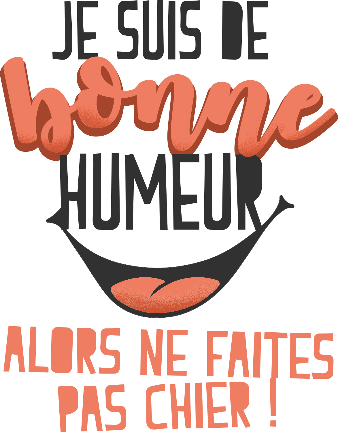 Autocollant phrase Je suis de bonne humeur TenStickers