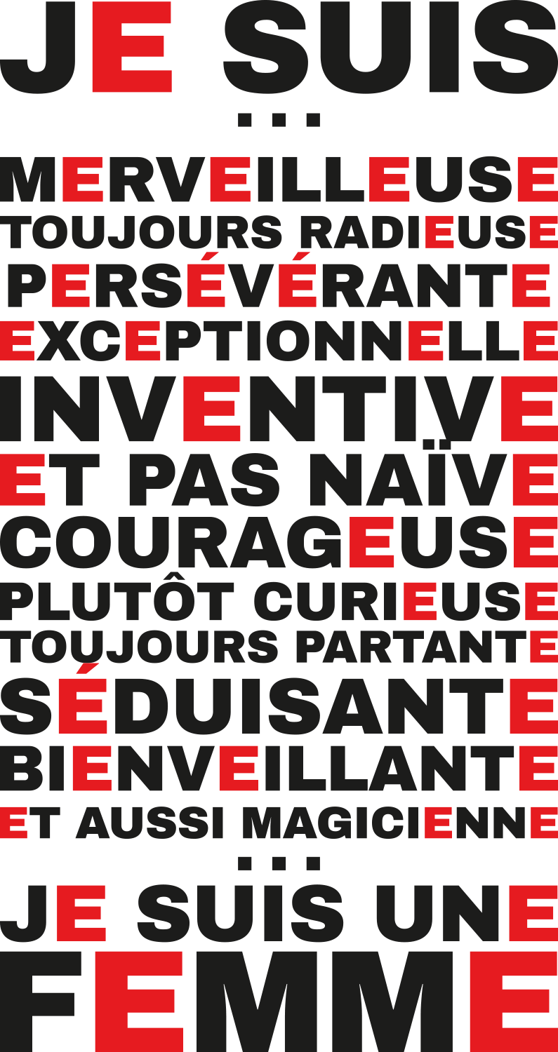 Sticker motivation je suis une femme TenStickers