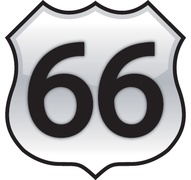 Route 66 sign travel stickers - TenStickers