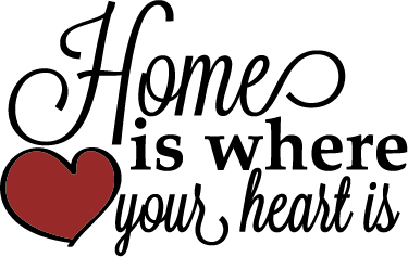 Sticker mural " Home is where your heart is " - TenStickers