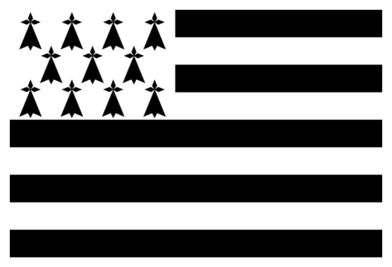 Sticker voiture drapeau de Bretagne - TenStickers