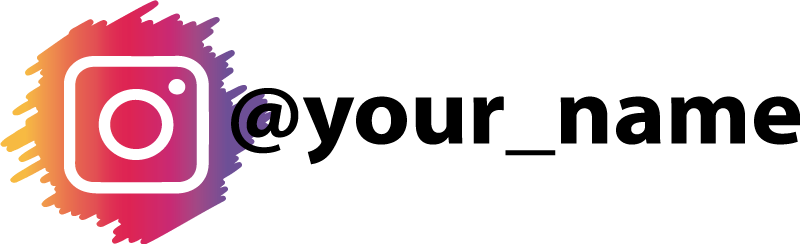 personalized Instagram logo with black letters shop window sticke - TenStickers