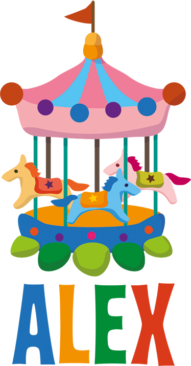 儿童马戏团旋转木马墙贴 - TenStickers