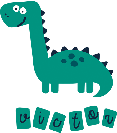 Poster con dinosauri e nome personalizzato - TenStickers