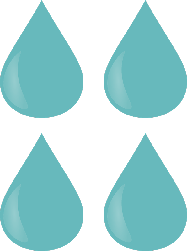 Turquoise drops kitchen wall sticker - TenStickers