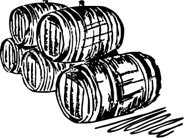 Adesivo bibita barili di vino - TenStickers