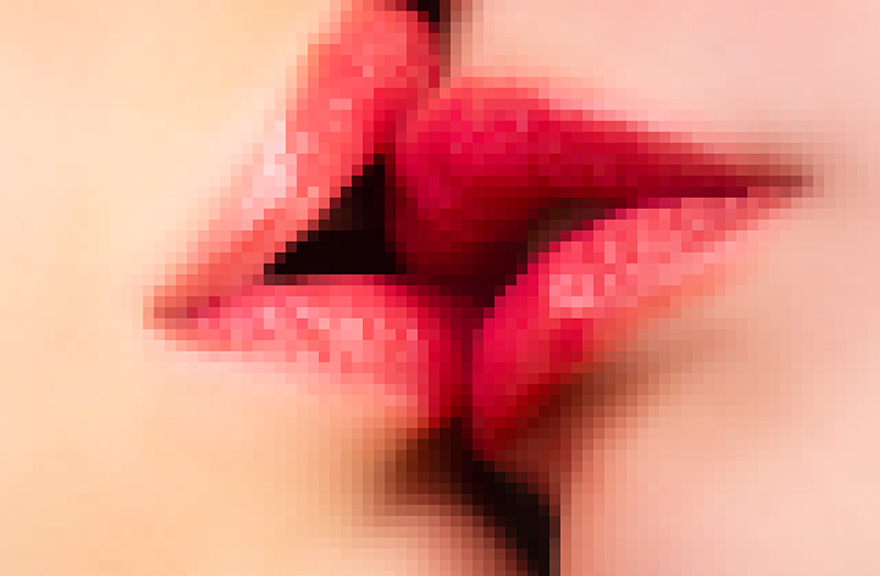 kiss illustration shower screen sticker - TenStickers