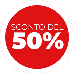 Vetrofanie saldi sconto circolare rosso - TenStickers