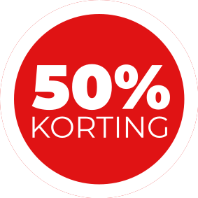 Ronde korting stickers in rood - TenStickers