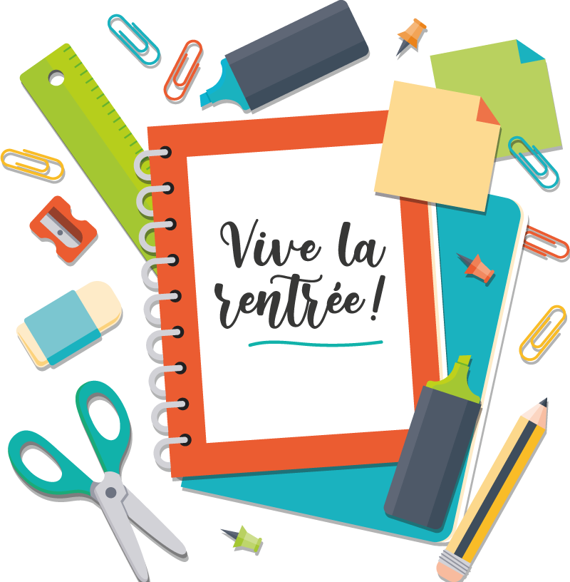 Sticker vitrine soldes rentrée fournitures  - TenStickers