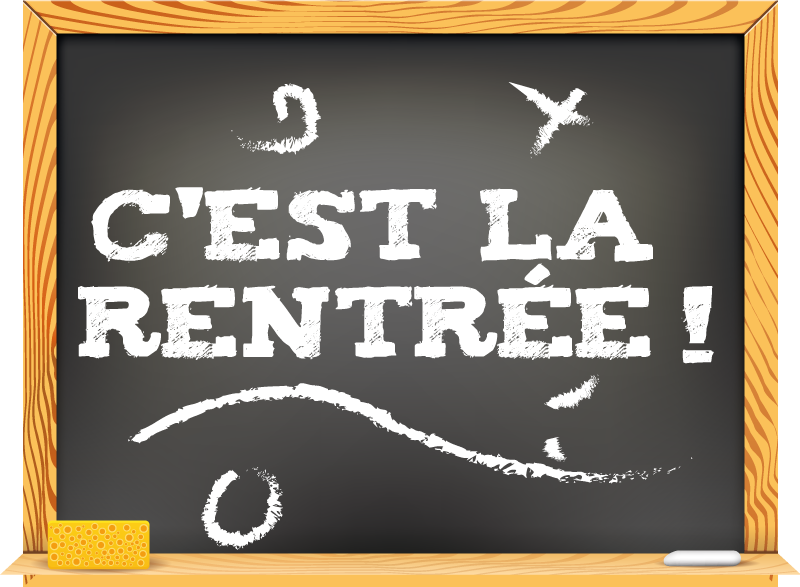 Sticker vitrine rentrée scolaire tableau noir - TenStickers