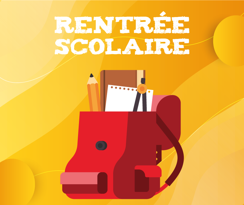 Sticker soldes sac scolaire rouge - TenStickers