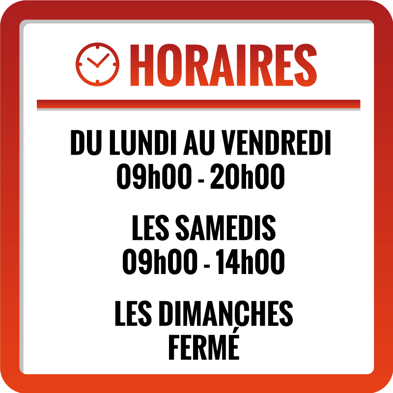 Sticker heures d'ouverture personnalisables - TenStickers