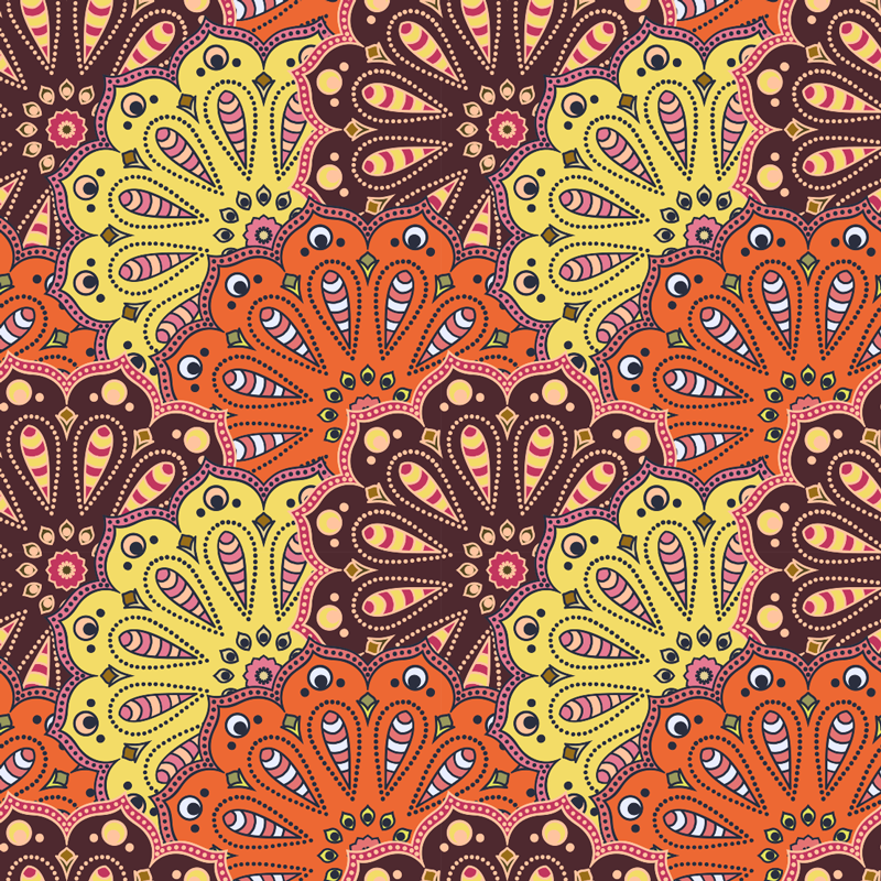 abstract mandala kitchen wall sticker - TenStickers