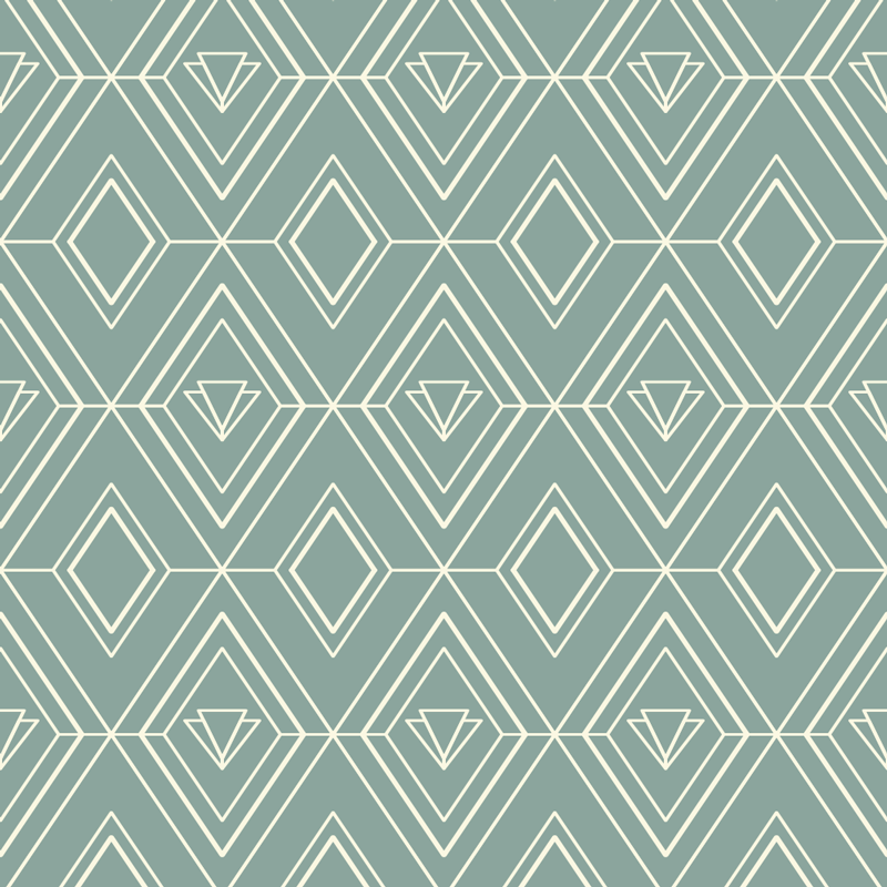 art deco geometric pattern kitchen wall sticker - TenStickers