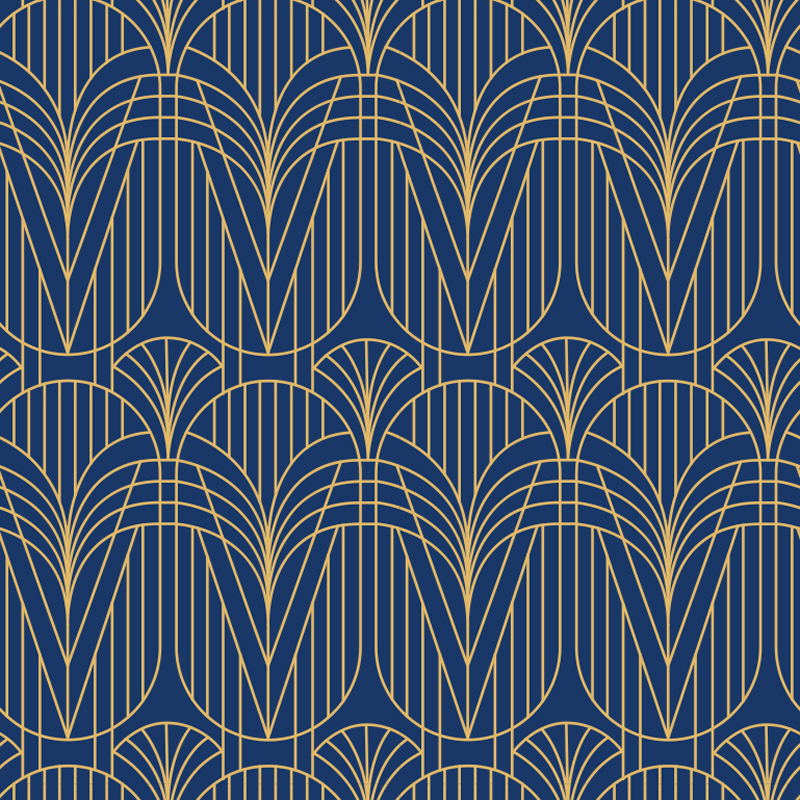 Art Deco Pattern With Gold Details Decal Tenstickers 