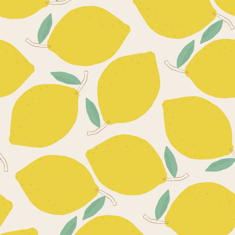 Vinilo para cocina fruta patrón de limón - TenVinilo