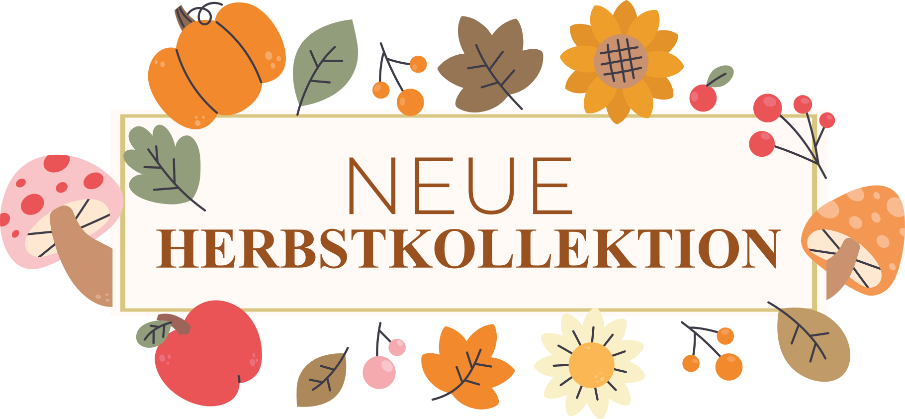 Aufkleber mit Texte Neue Herbst Kollektion - TenStickers