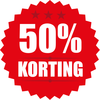 Rode korting raam sticker - TenStickers