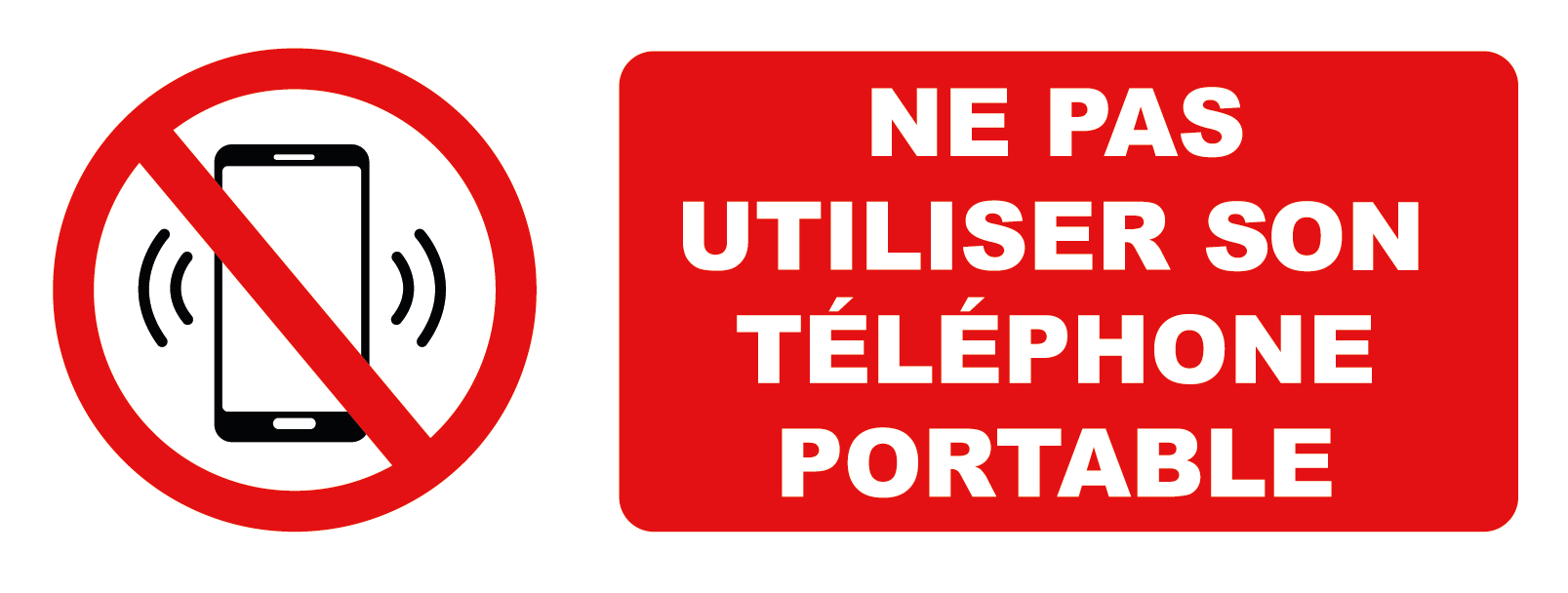 Autocollant signalétique pas de téléphone - TenStickers
