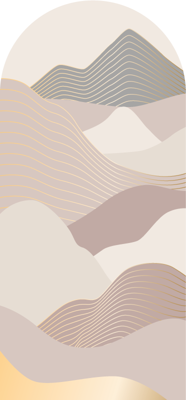 Arch shape with abstract background wall decal - TenStickers