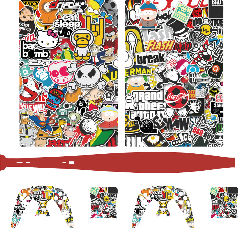 Sticker PS5 bataille de jeu vidéo - TenStickers