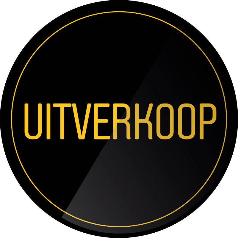 Uitverkoop cirkelvormige Zwart Gele Sticker - TenStickers