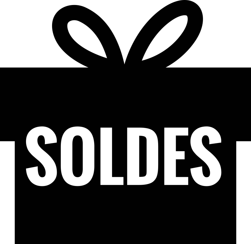 Sticker soldes boite cadeau - TenStickers