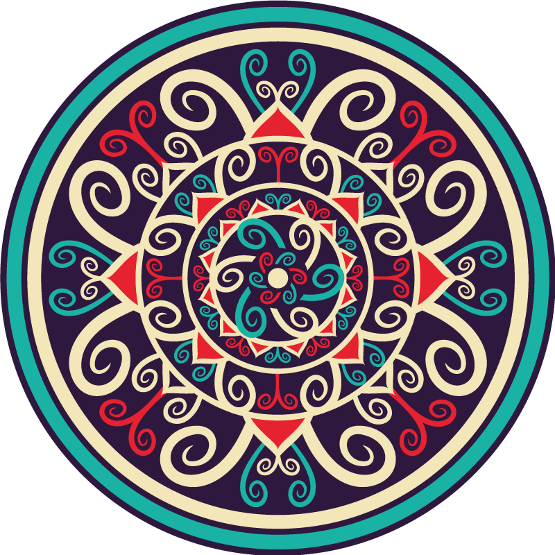 花卉贴画 圆形莲座丛 - TenStickers