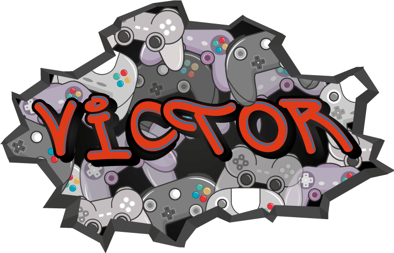 graffiti for gamers teenage wall decals - TenStickers