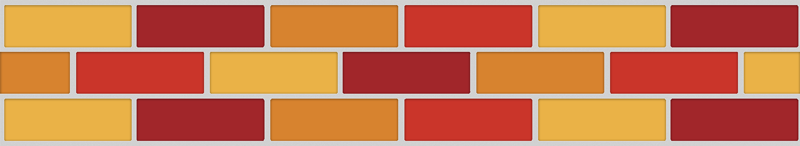 Pásové nalepky na stenu červené a žlté dlaždice - Tenstickers