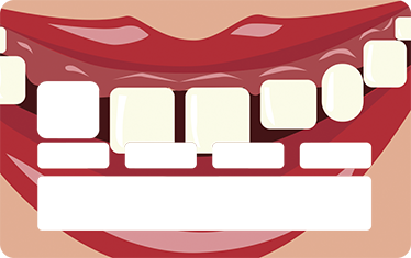 Pegatina para tarjeta de crédito mouth woman - TenVinilo