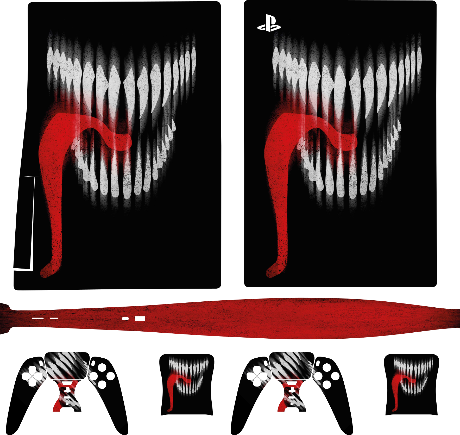 PS5 마스크 괴물 입 피부 - TenStickers