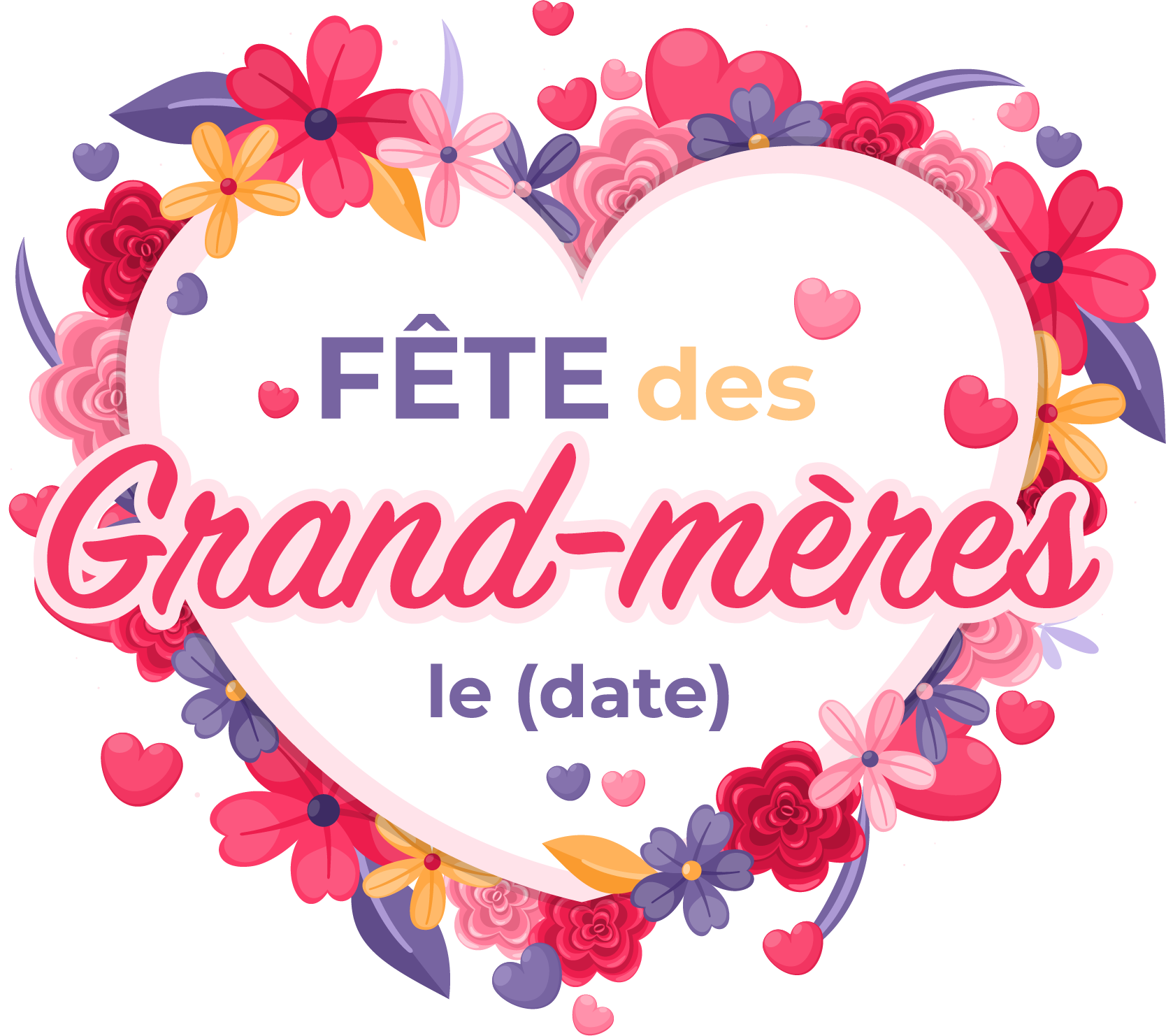 Sticker fenêtre fête grands-mères personnalisée - TenStickers