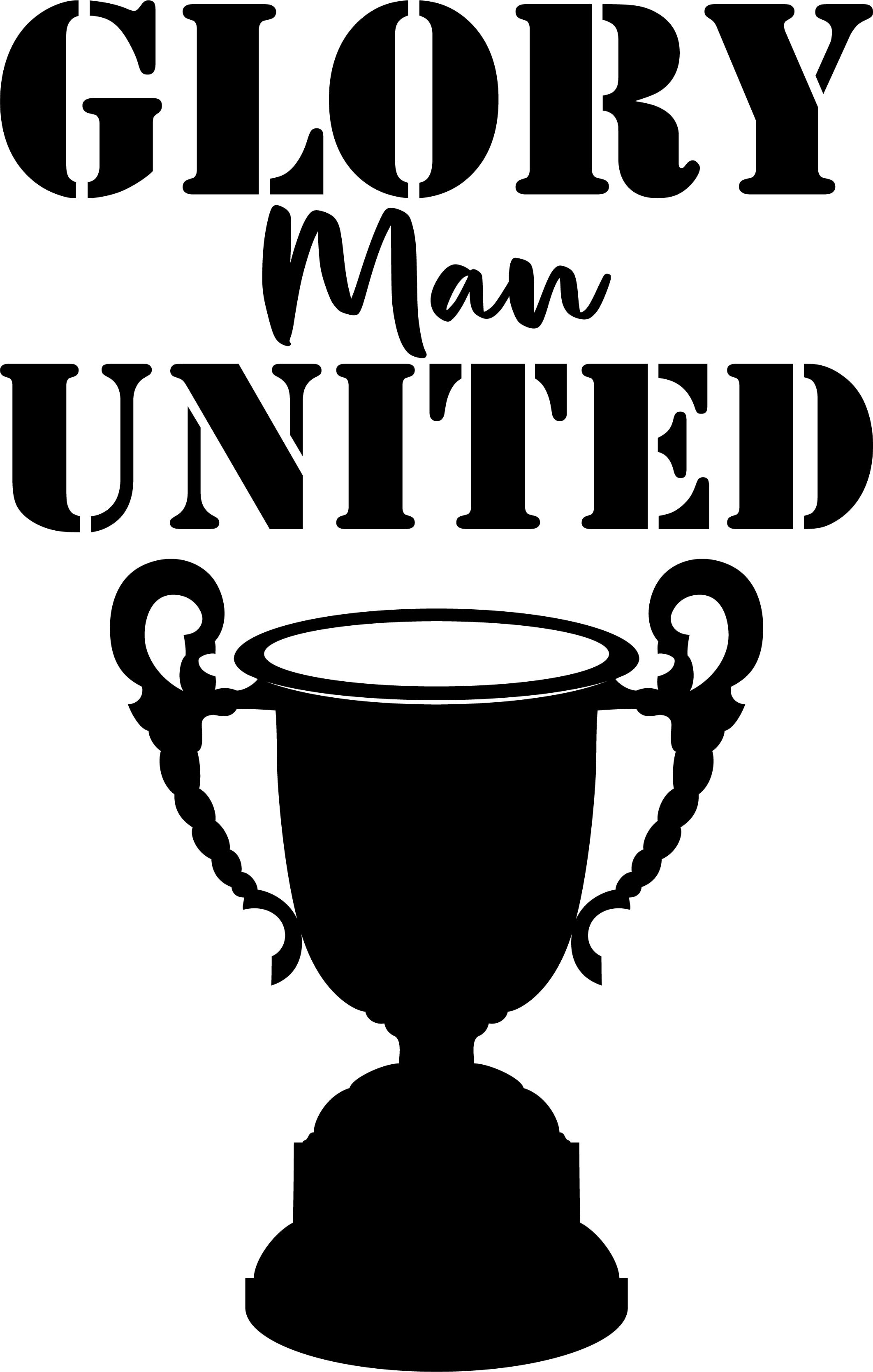 "Glory Man United" Football Theme Wall Sticker - TenStickers