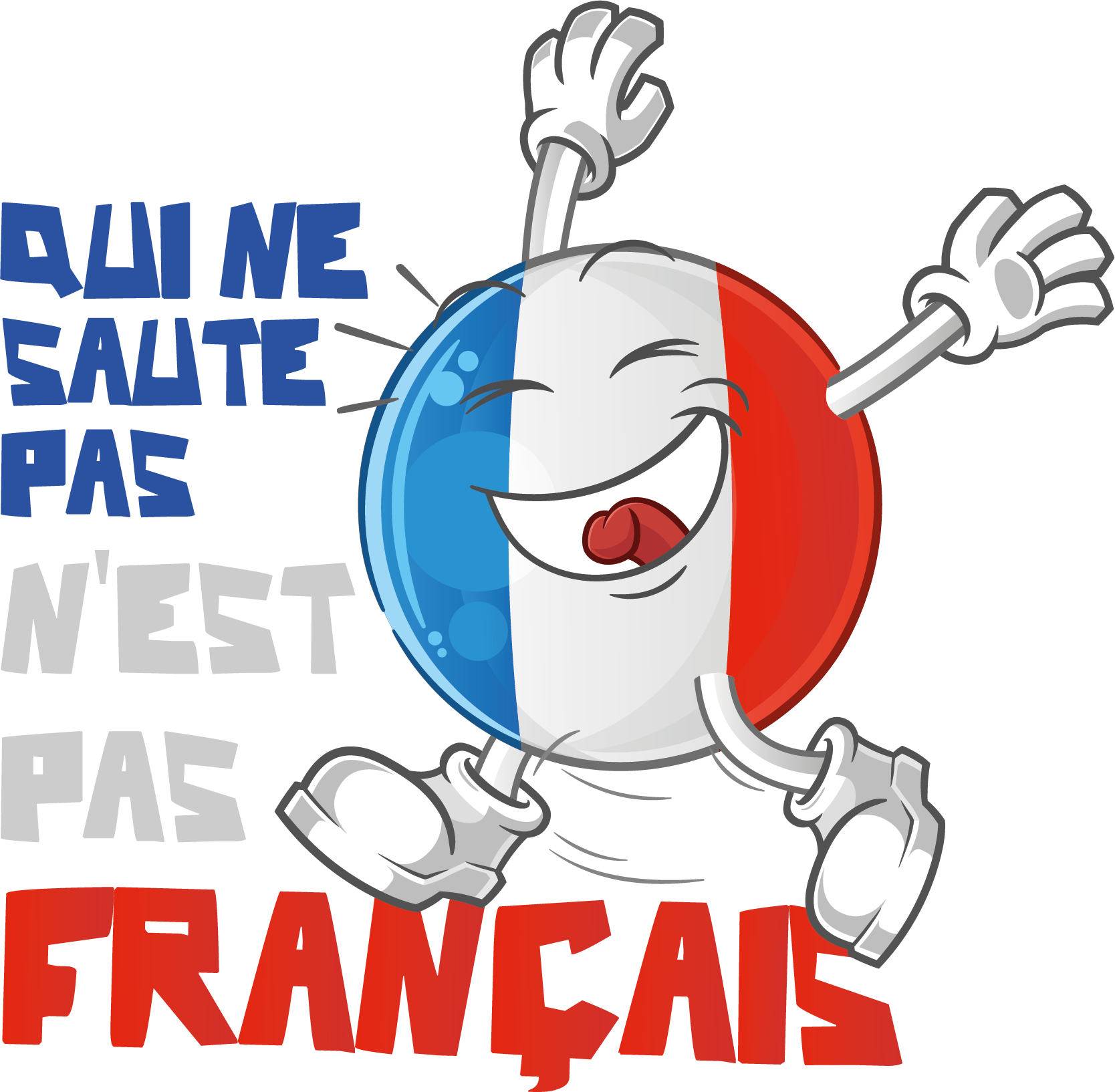 Autocollant citation française Qui ne Saute Pas - TenStickers