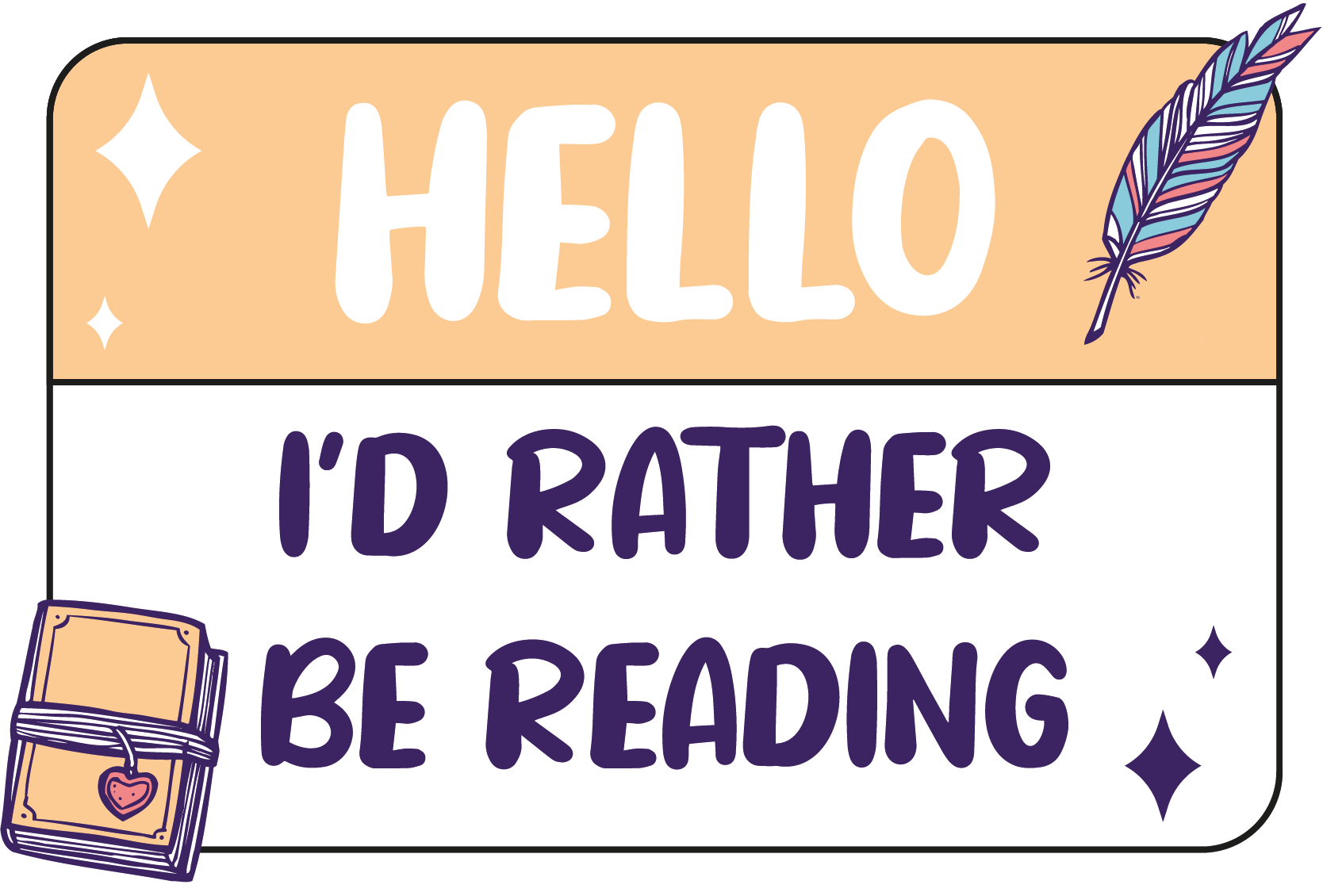 I'd rather reading text sticker - TenStickers