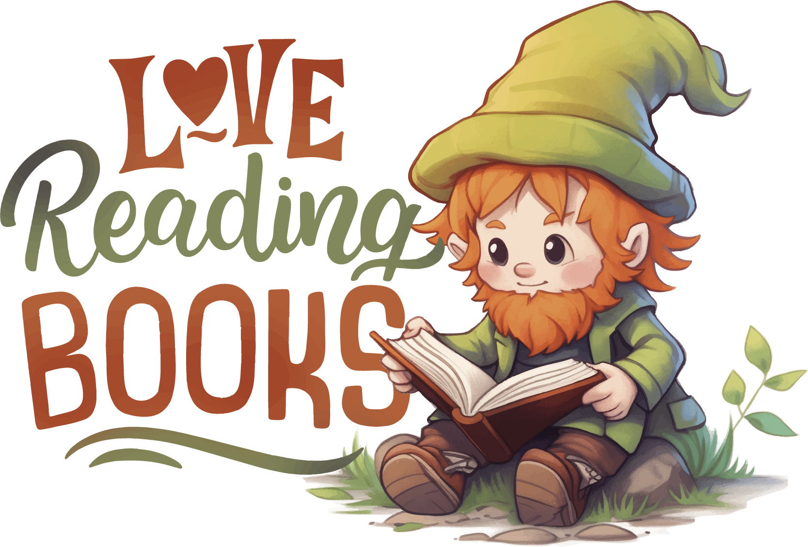 love reading books wall stickers children's room - TenStickers