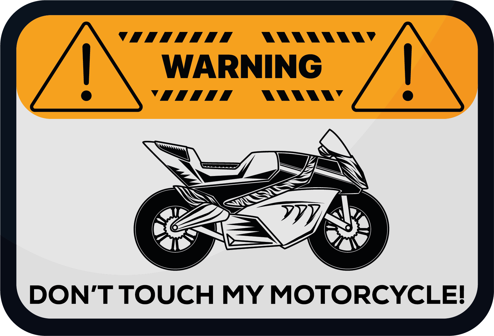 Naklejka na motocykl nie dotykaj - TenStickers