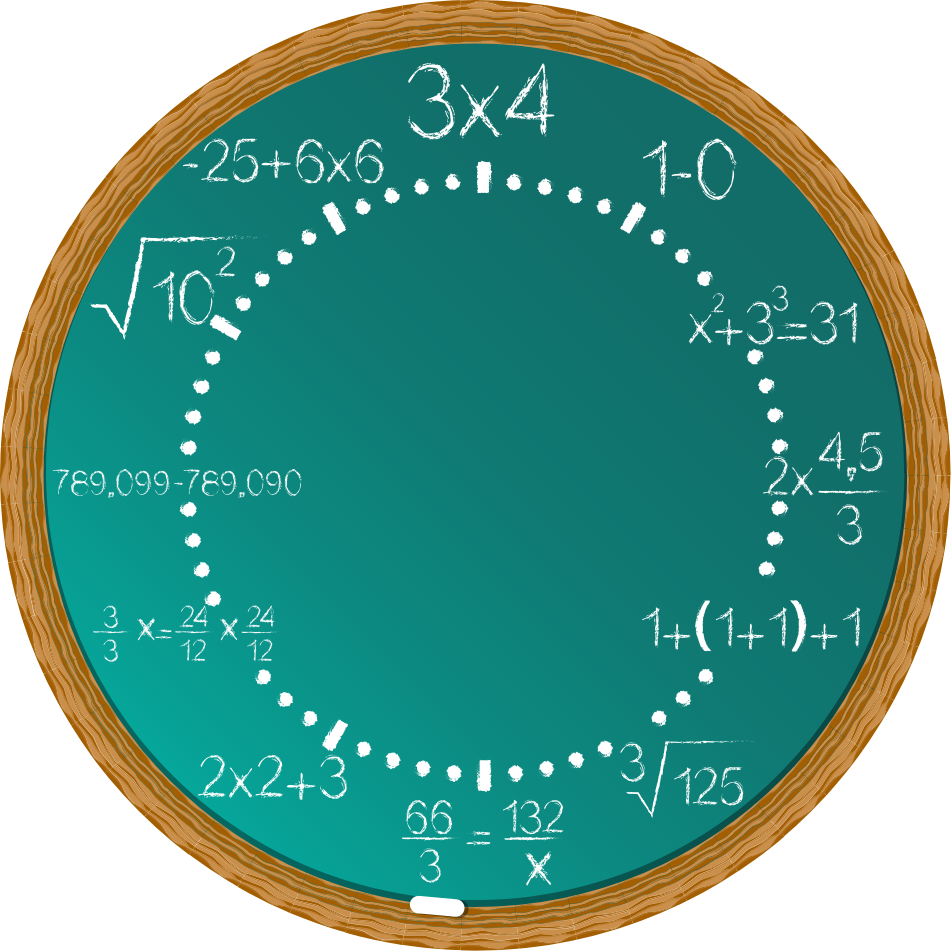 Reloj Adhesivo Pared Con Problemas De Matem Ticas Tenvinilo