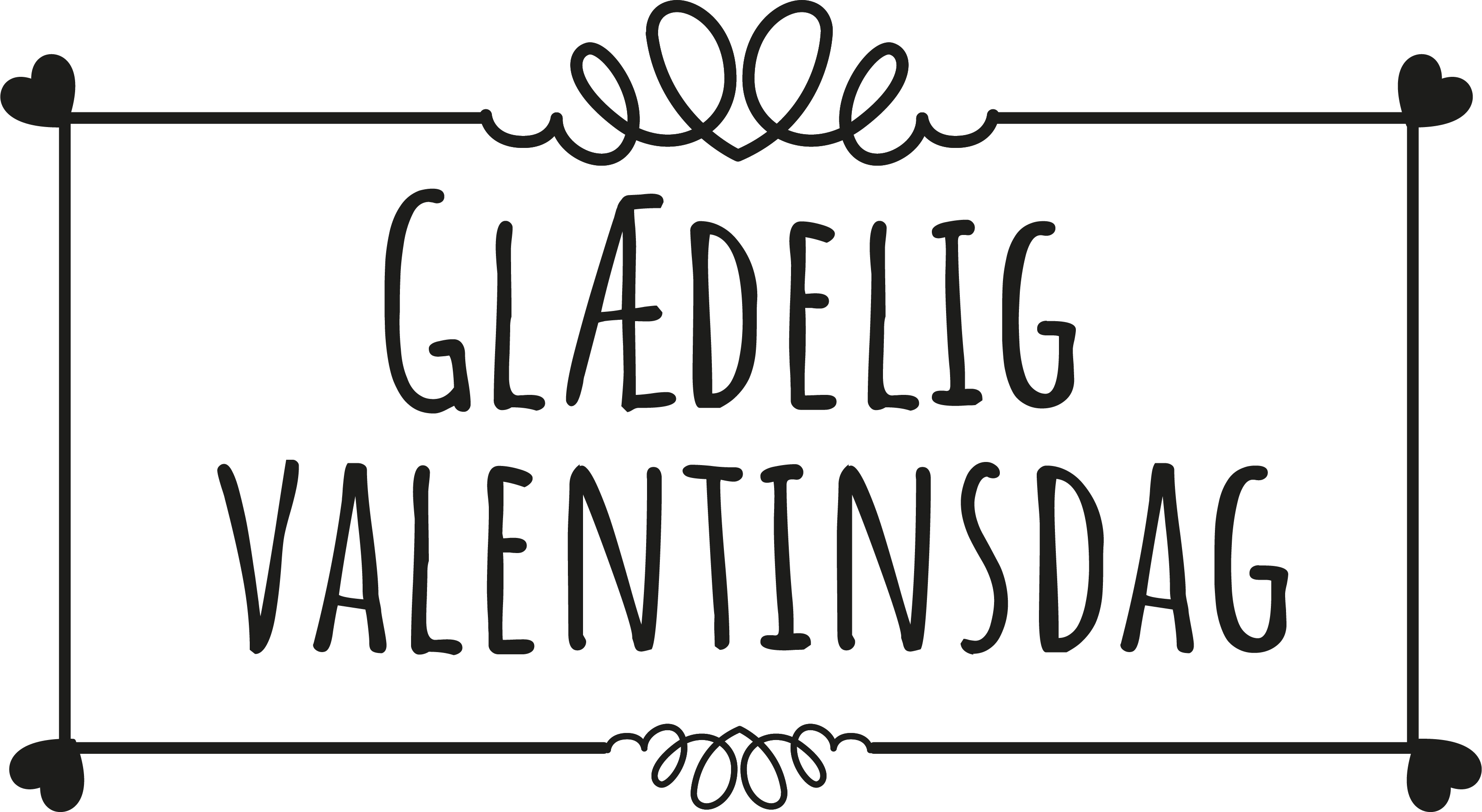 Glædelig valentins dag butik klistermærke - TenStickers