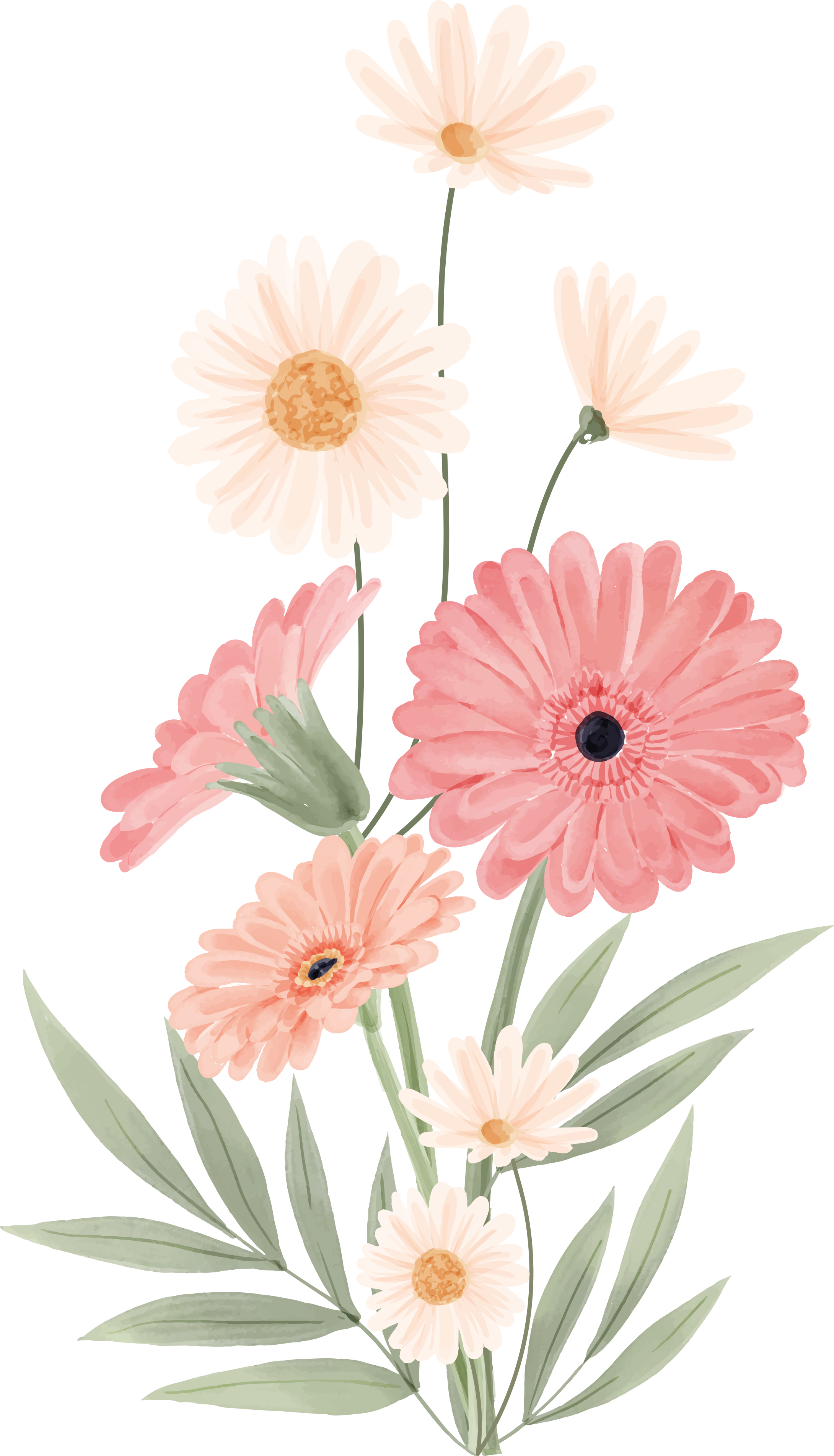 Sticker marguerites roses salle de bain - TenStickers