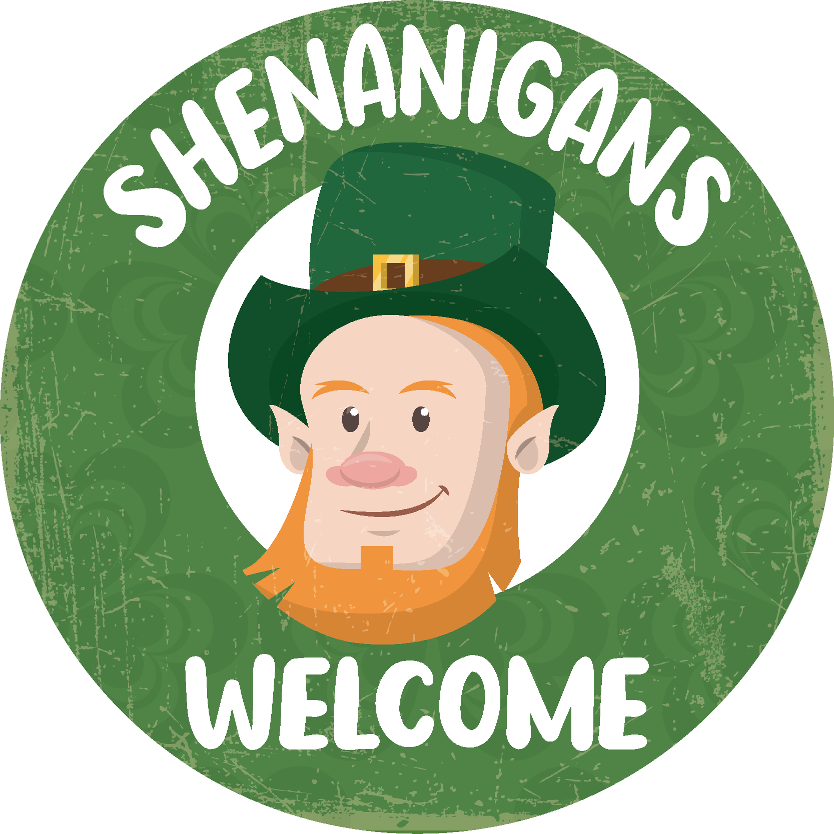 Shenanigans Welcome Door Sticker Decor - TenStickers