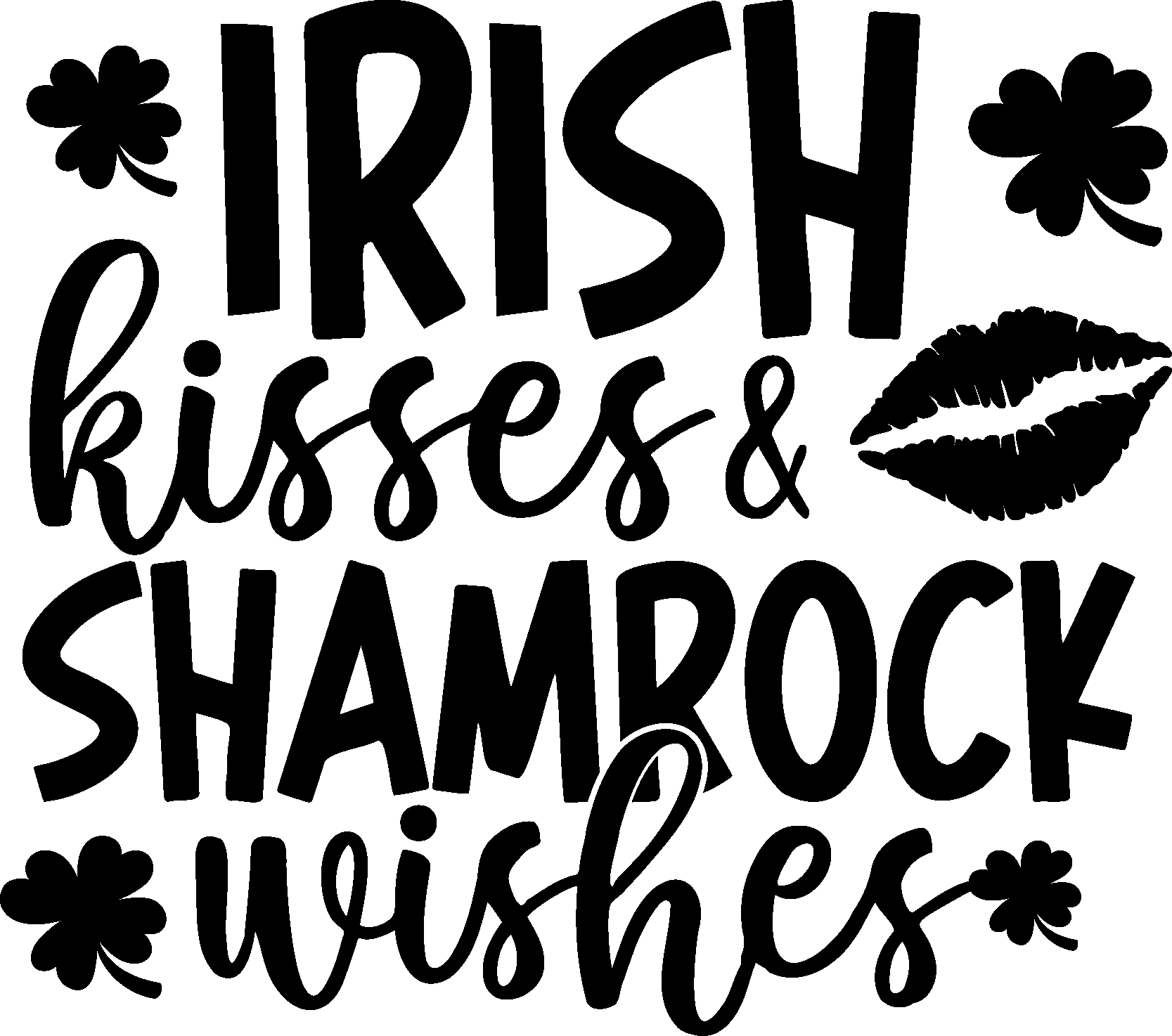 Irish Kisses Quote Wall Decal - TenStickers