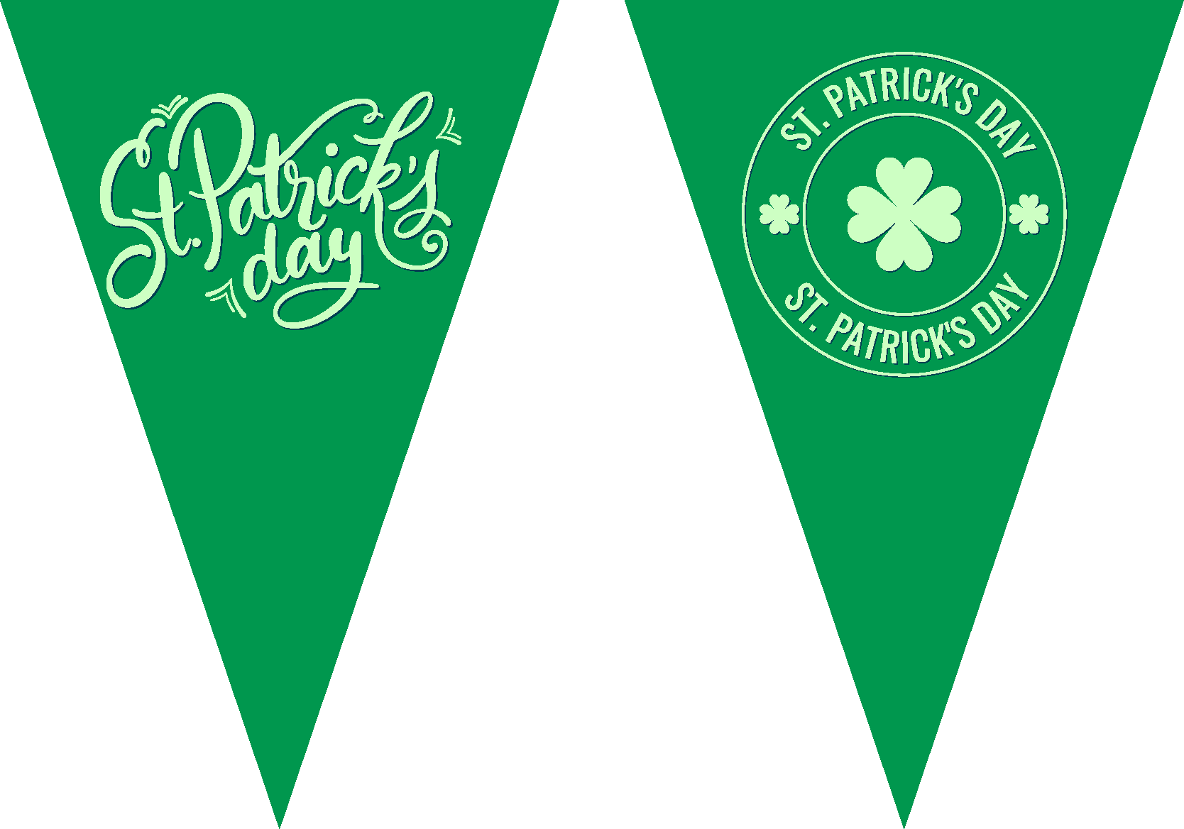 St. Patrick's Flags Shop Window Sticker - TenStickers