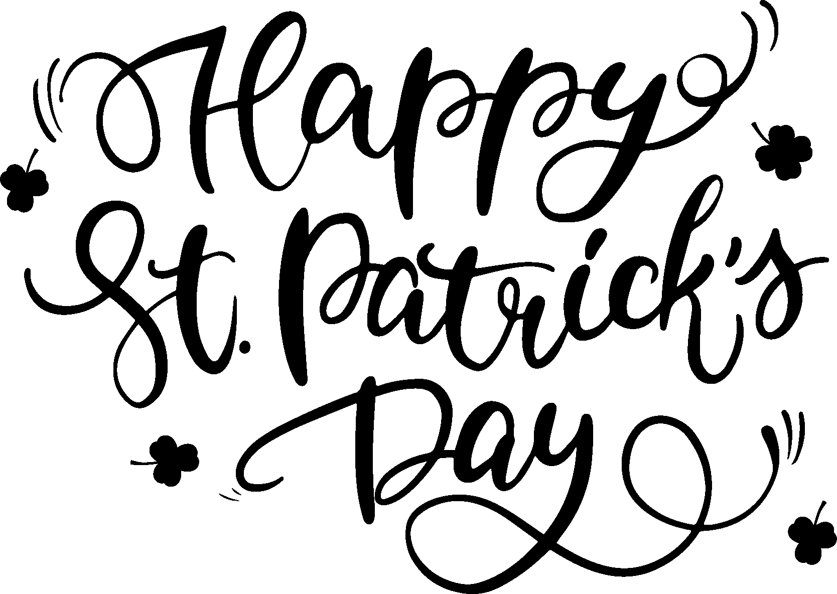 Happy St. Patrick's Day Shop Window Decal - TenStickers