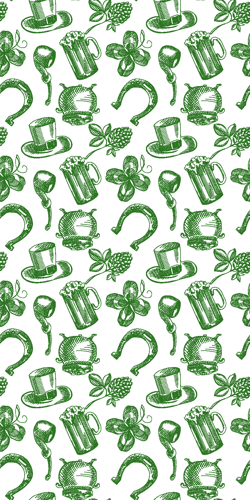 Saint Patrick's Pattern Shop Window Sticker - TenStickers