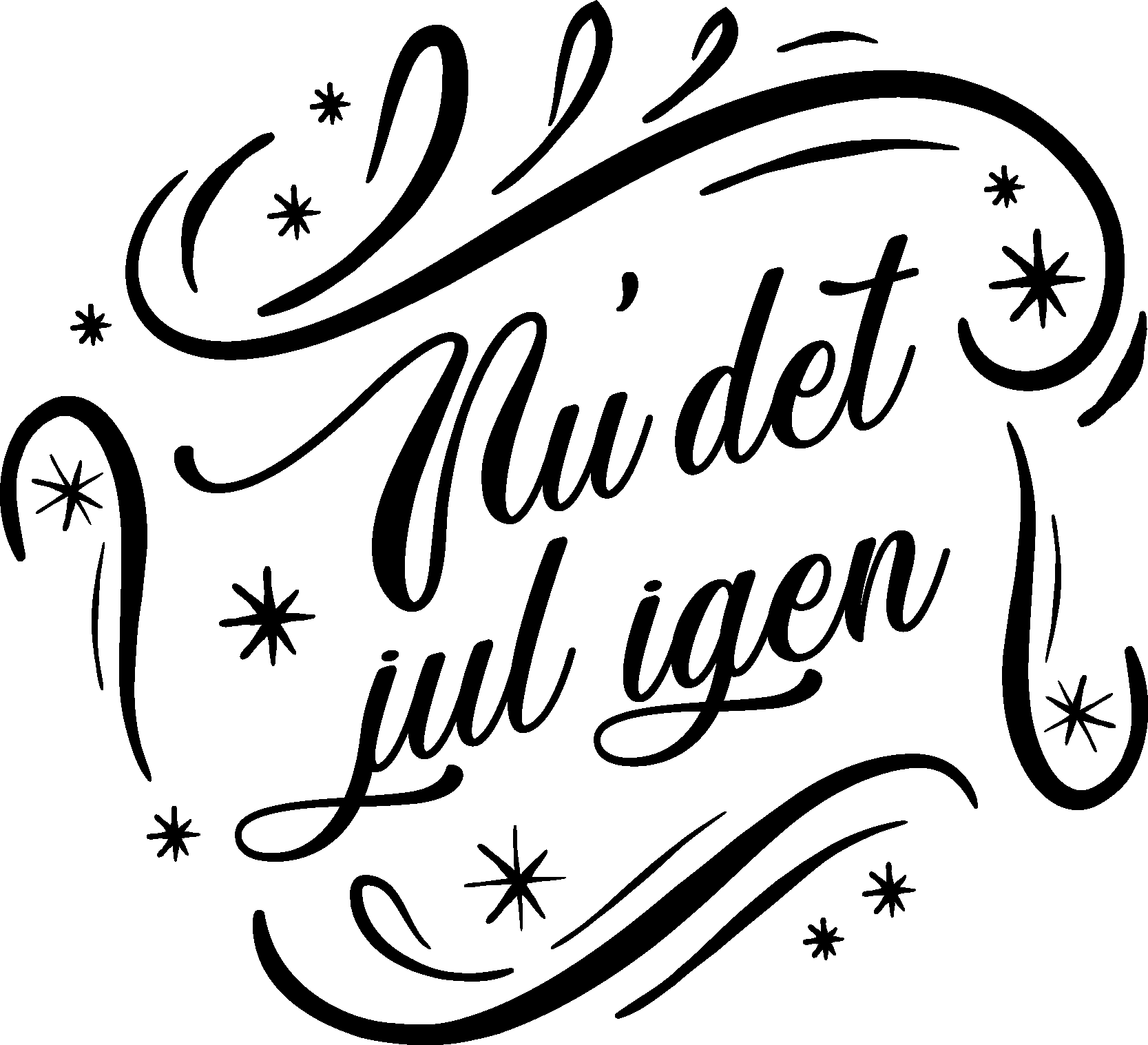 nu' det jul igen jul sticker - TenStickers