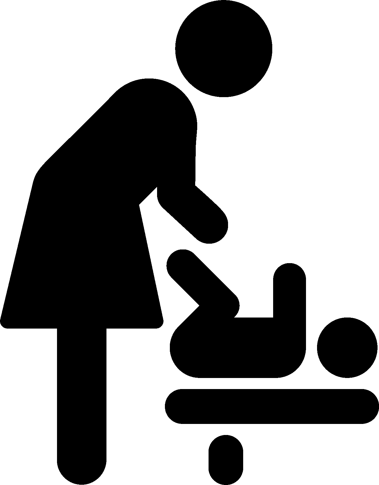 Kids changer icon vinyl sign - TenStickers